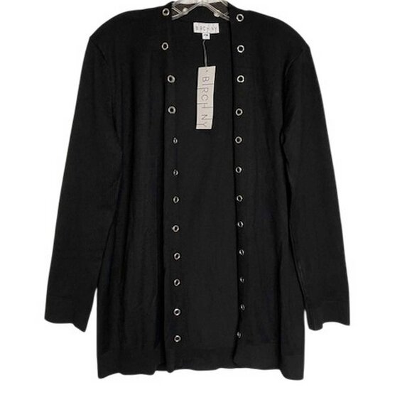 Grommet Trim Long Sleeve Cardigan MEDIUM PETITE (555) - Picture 1 of 7